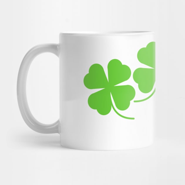 Four Leaves Lucky Shamrock Cluster by Kelly Gigi